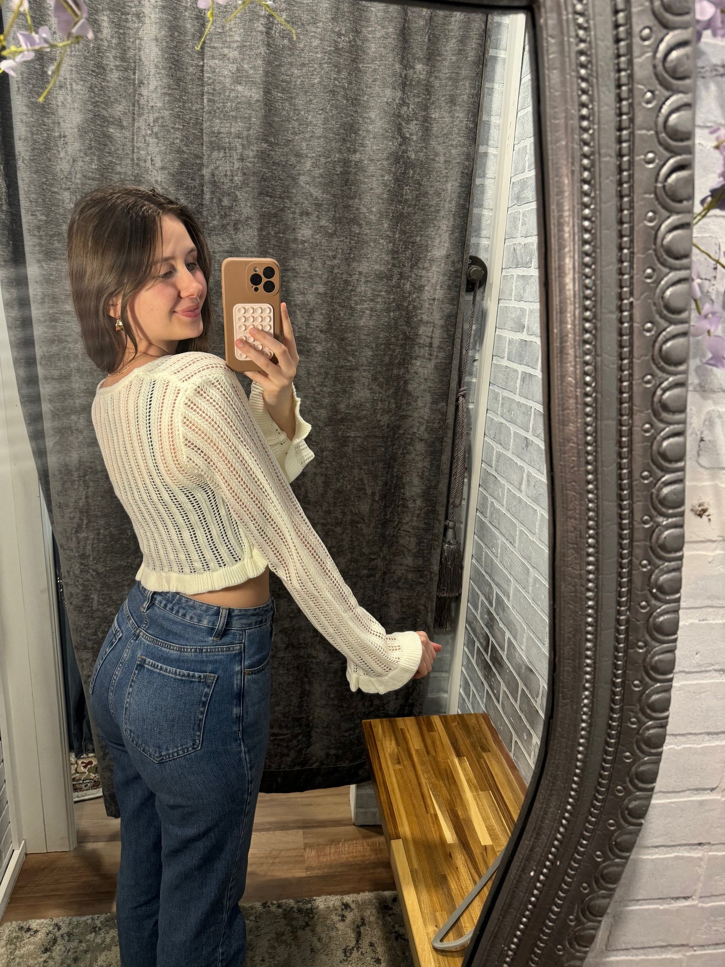 Caroline Cropped Ruffle Cardi