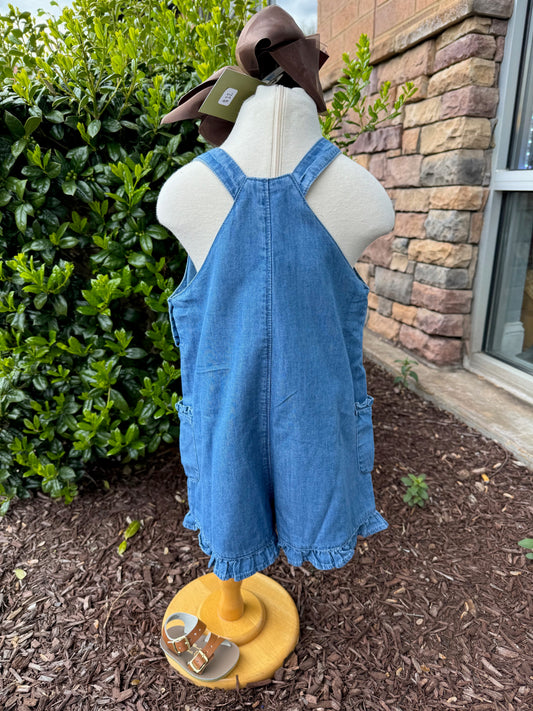 Lil Denim Frilly Playsuit