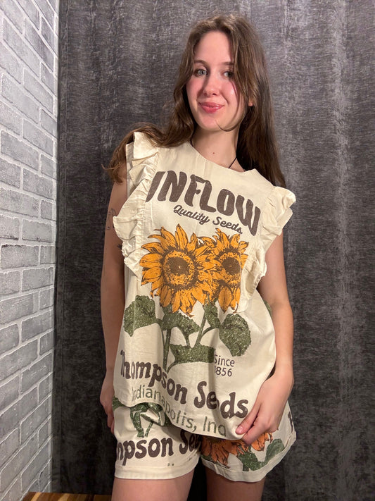 Town Fair Sunflower Top