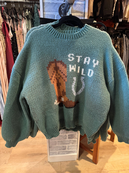 Stay Wild Chunky Sweater