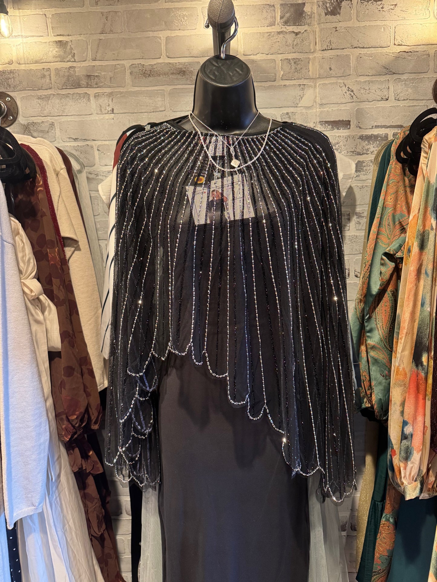 Mirrorball Jeweled 7-Way Scarf