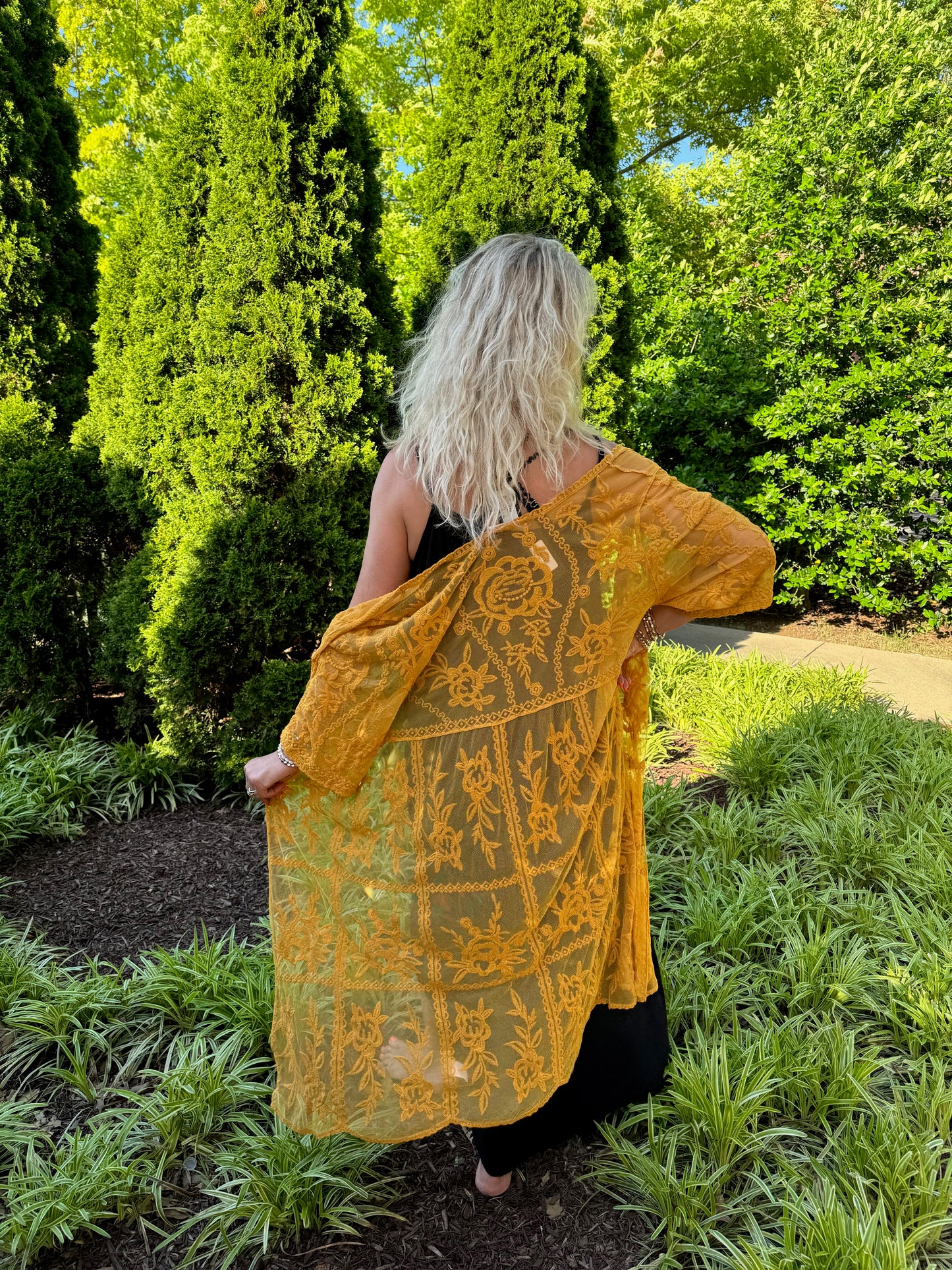 Marigold Lace Kimono