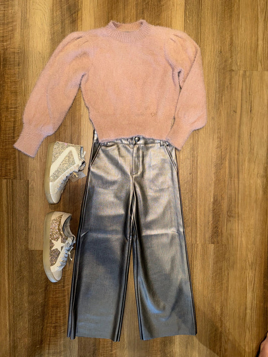 Lil Metallic Rocker Trouser