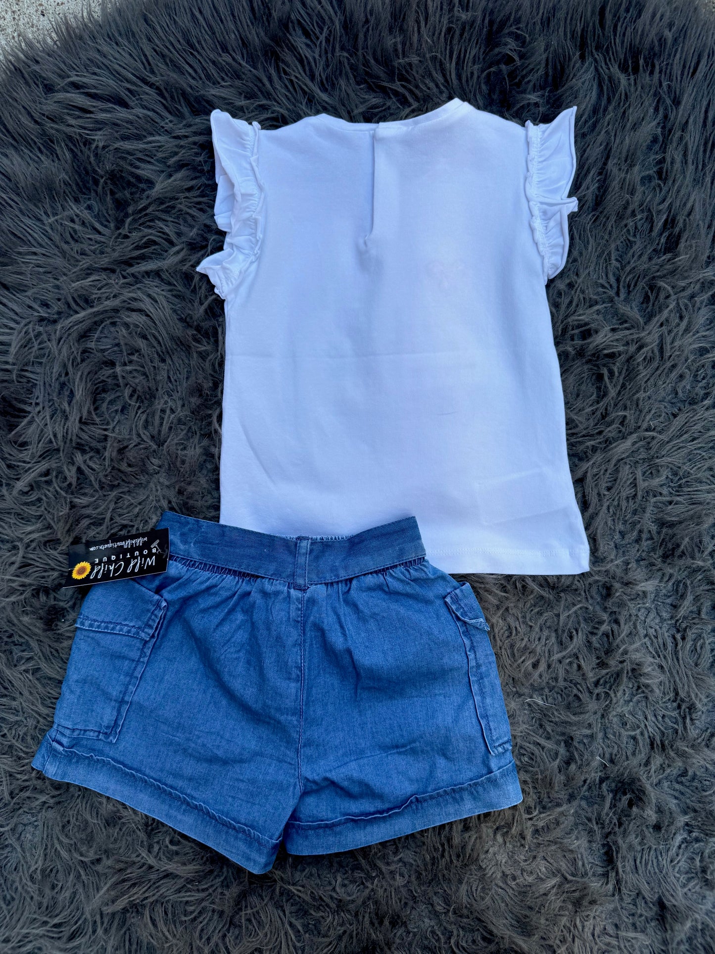 Lil Bow Belt Blue Short