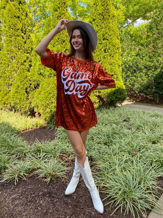 Sequin Tee Dress