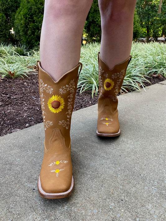 Sunflower Cowgirl Boot