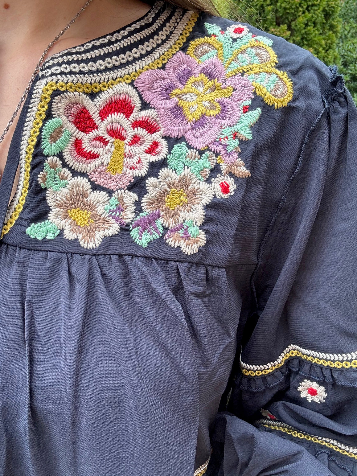 Brazilian Floral Embroidered Blouse