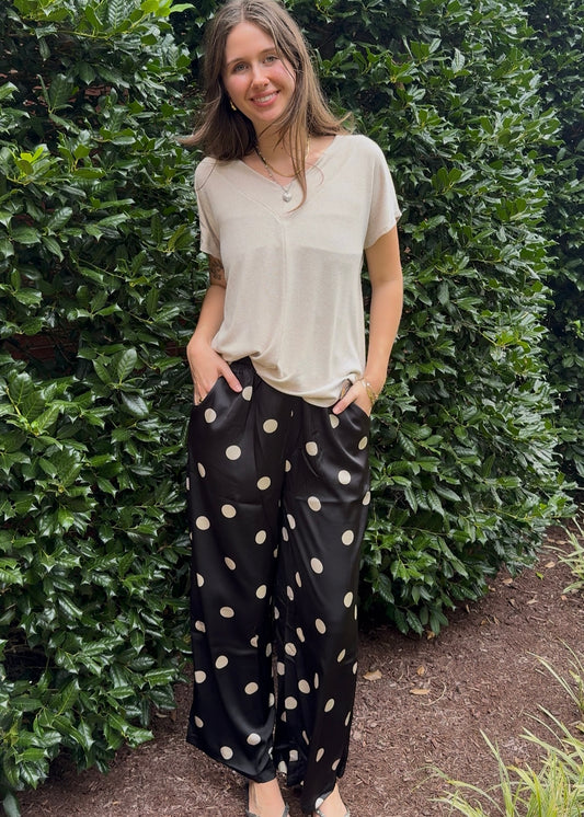 Minnie Dot Satin Pant