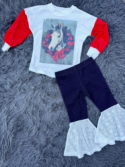 Lil Ruby Christmas Horse Tee