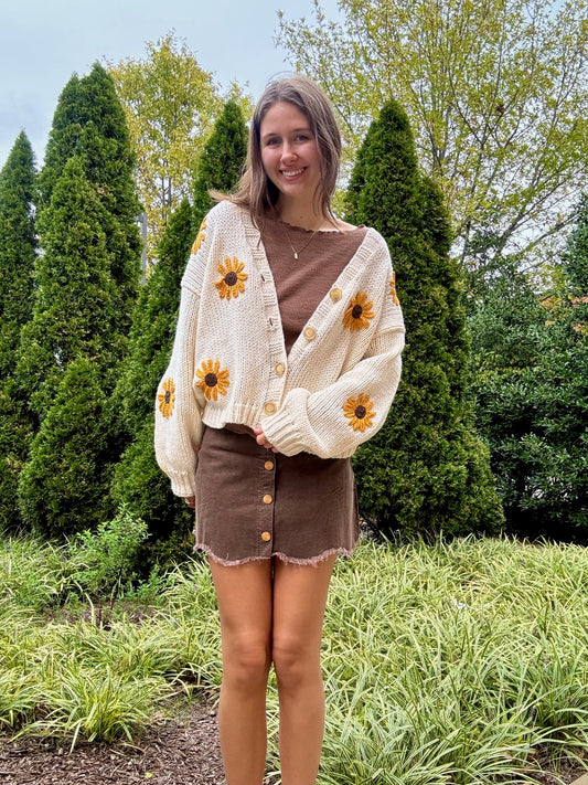 Crochet Sunflower Cardi