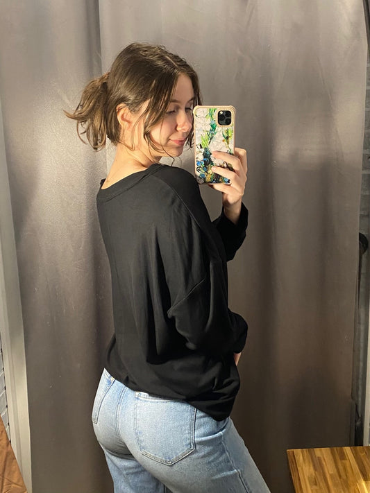 Ribbed Roomy Tee