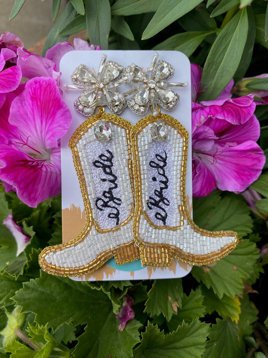 Bridal Boot Earring